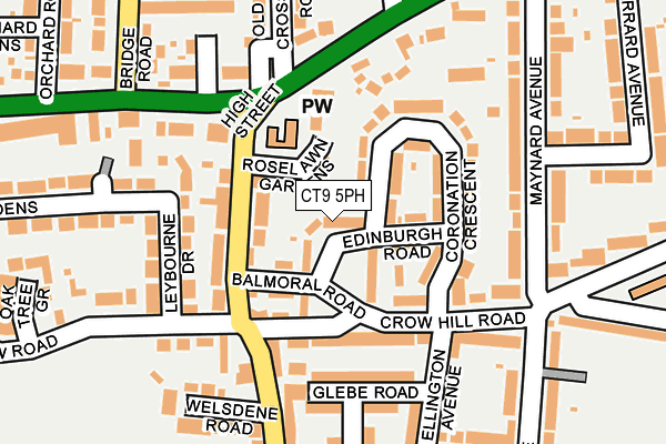 CT9 5PH map - OS OpenMap – Local (Ordnance Survey)
