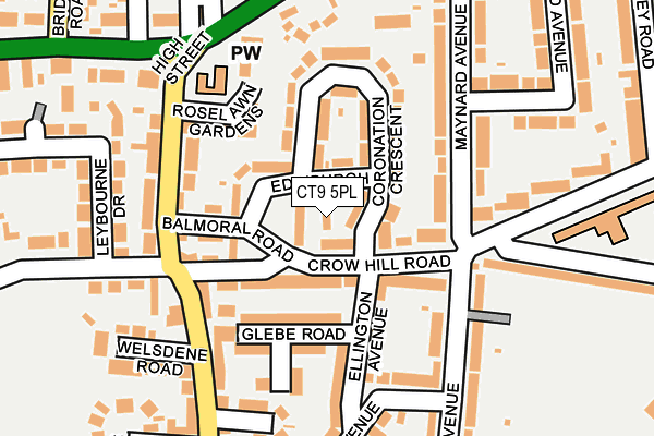 CT9 5PL map - OS OpenMap – Local (Ordnance Survey)