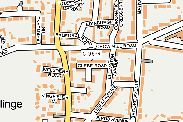 CT9 5PR map - OS OpenMap – Local (Ordnance Survey)