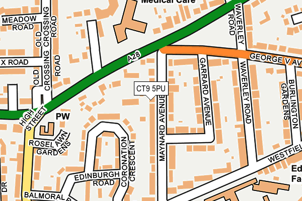CT9 5PU map - OS OpenMap – Local (Ordnance Survey)