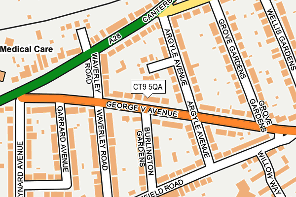 CT9 5QA map - OS OpenMap – Local (Ordnance Survey)