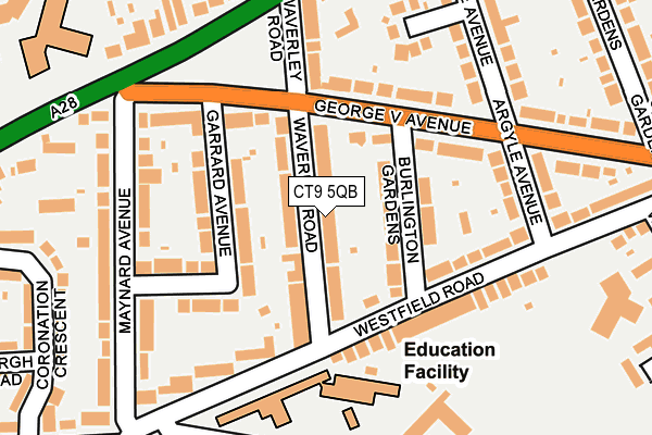 CT9 5QB map - OS OpenMap – Local (Ordnance Survey)