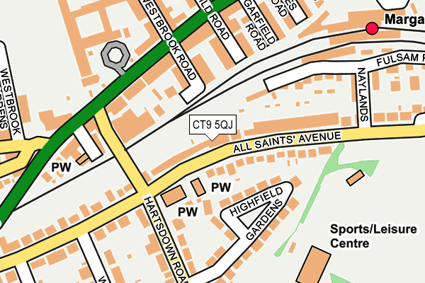 CT9 5QJ map - OS OpenMap – Local (Ordnance Survey)