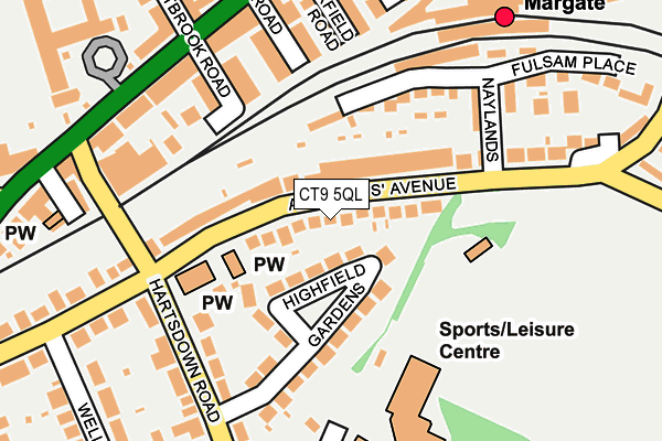 CT9 5QL map - OS OpenMap – Local (Ordnance Survey)