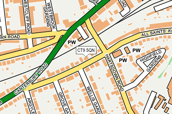 CT9 5QN map - OS OpenMap – Local (Ordnance Survey)