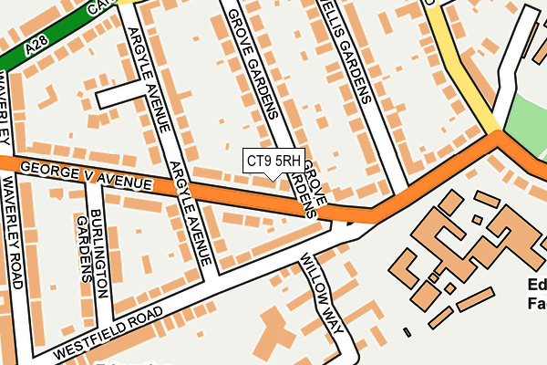 CT9 5RH map - OS OpenMap – Local (Ordnance Survey)