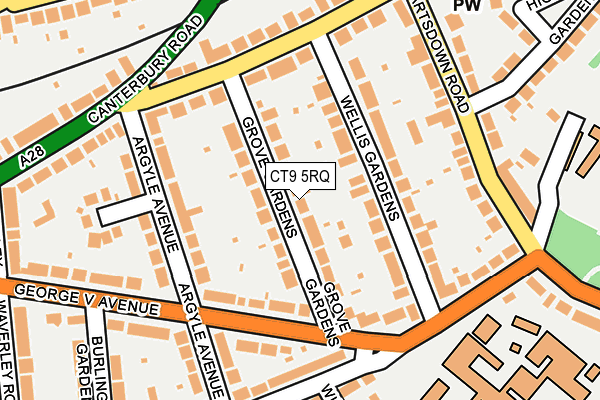 CT9 5RQ map - OS OpenMap – Local (Ordnance Survey)