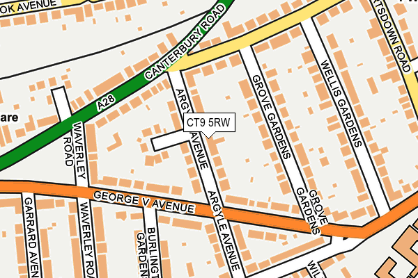 CT9 5RW map - OS OpenMap – Local (Ordnance Survey)