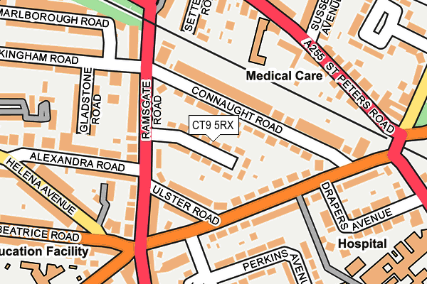 CT9 5RX map - OS OpenMap – Local (Ordnance Survey)
