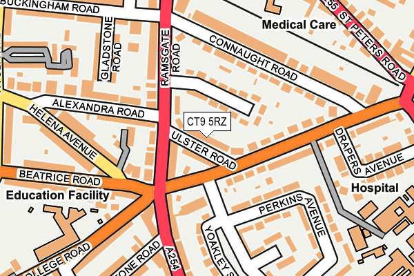 CT9 5RZ map - OS OpenMap – Local (Ordnance Survey)
