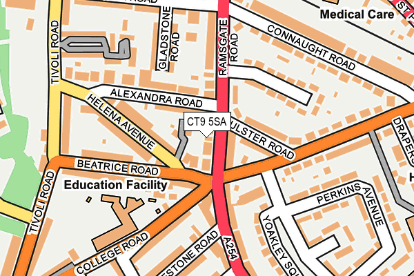 CT9 5SA map - OS OpenMap – Local (Ordnance Survey)