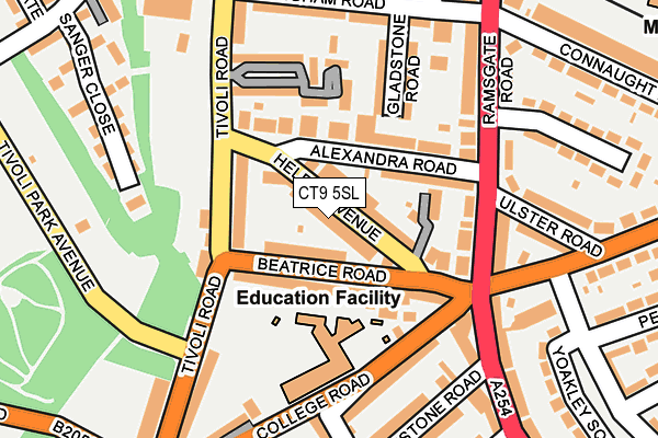 CT9 5SL map - OS OpenMap – Local (Ordnance Survey)