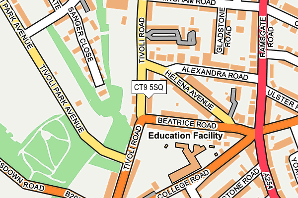 CT9 5SQ map - OS OpenMap – Local (Ordnance Survey)