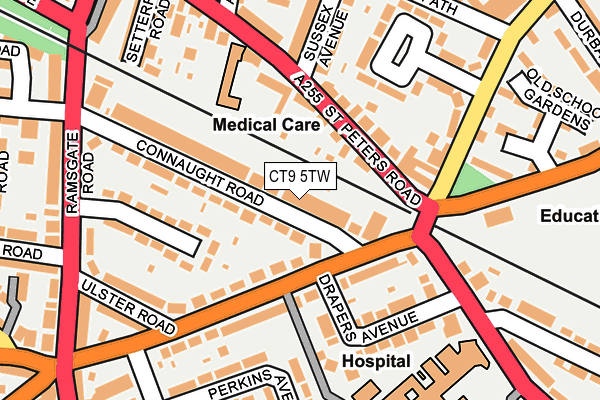 CT9 5TW map - OS OpenMap – Local (Ordnance Survey)