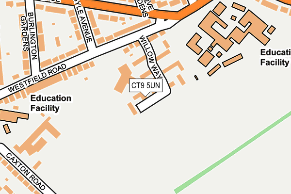 CT9 5UN map - OS OpenMap – Local (Ordnance Survey)