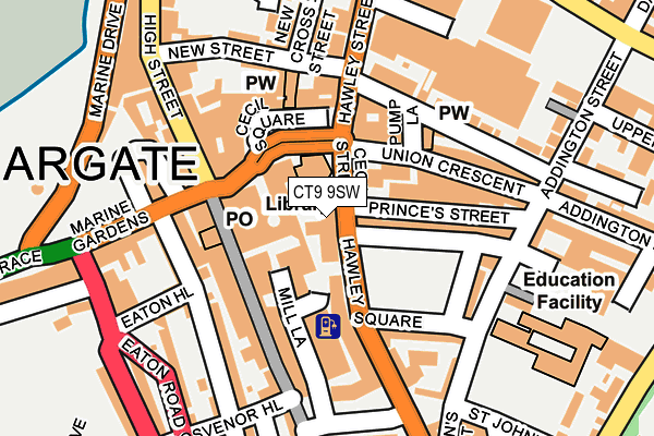 CT9 9SW map - OS OpenMap – Local (Ordnance Survey)