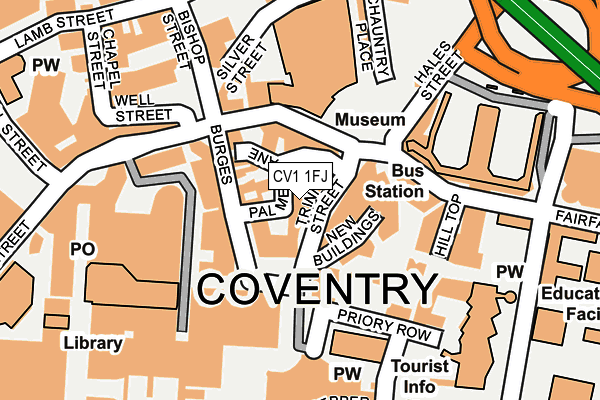 Map of COVENTRY DESSERTS LTD at local scale