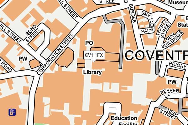CV1 1FX map - OS OpenMap – Local (Ordnance Survey)