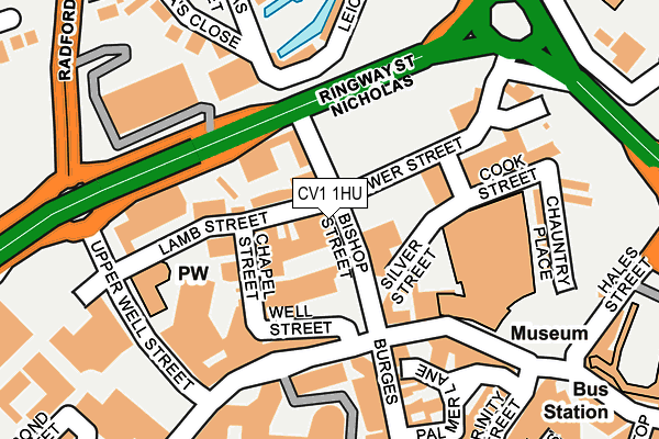 CV1 1HU map - OS OpenMap – Local (Ordnance Survey)