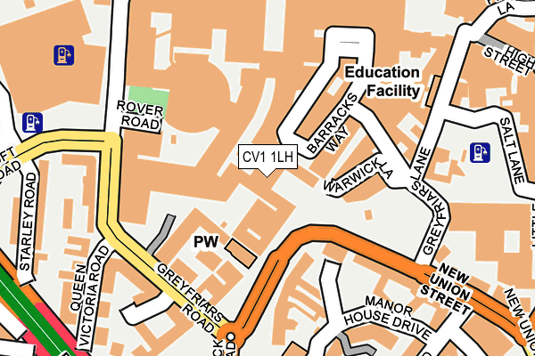 CV1 1LH map - OS OpenMap – Local (Ordnance Survey)