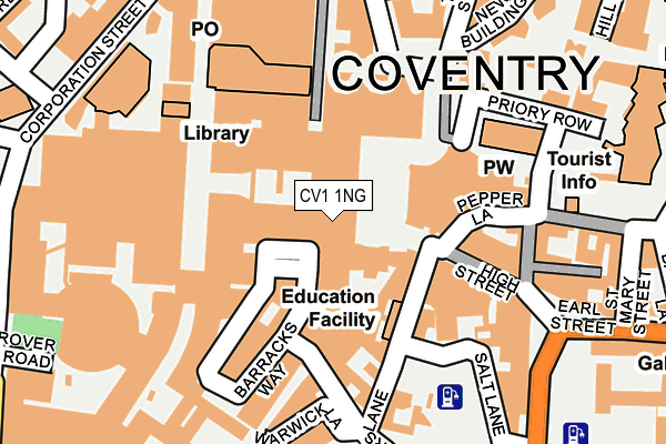 CV1 1NG map - OS OpenMap – Local (Ordnance Survey)