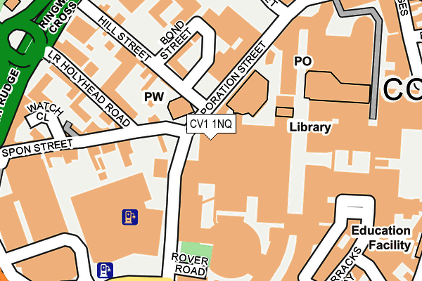 CV1 1NQ map - OS OpenMap – Local (Ordnance Survey)