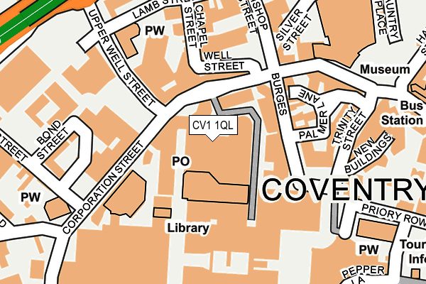 CV1 1QL map - OS OpenMap – Local (Ordnance Survey)