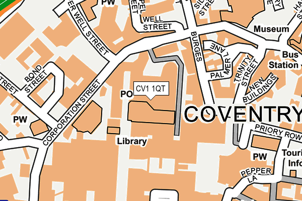 CV1 1QT map - OS OpenMap – Local (Ordnance Survey)