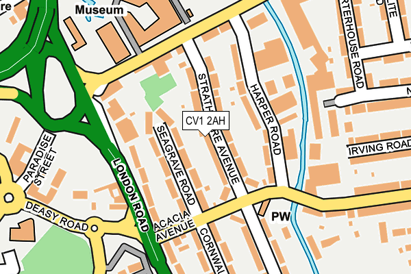 CV1 2AH map - OS OpenMap – Local (Ordnance Survey)