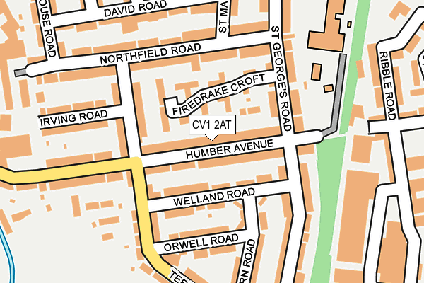 CV1 2AT map - OS OpenMap – Local (Ordnance Survey)