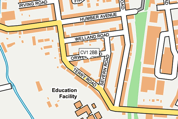 CV1 2BB map - OS OpenMap – Local (Ordnance Survey)