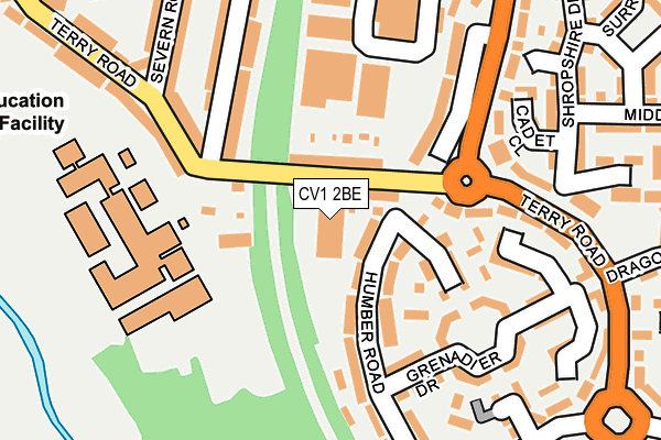 CV1 2BE map - OS OpenMap – Local (Ordnance Survey)