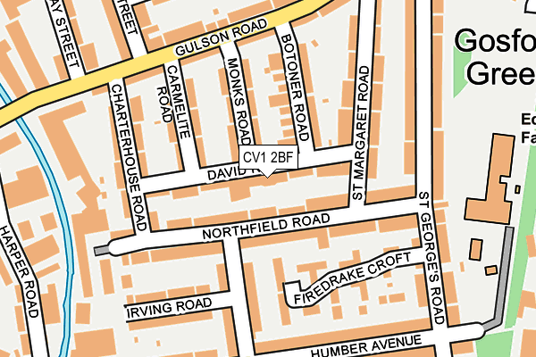 CV1 2BF map - OS OpenMap – Local (Ordnance Survey)