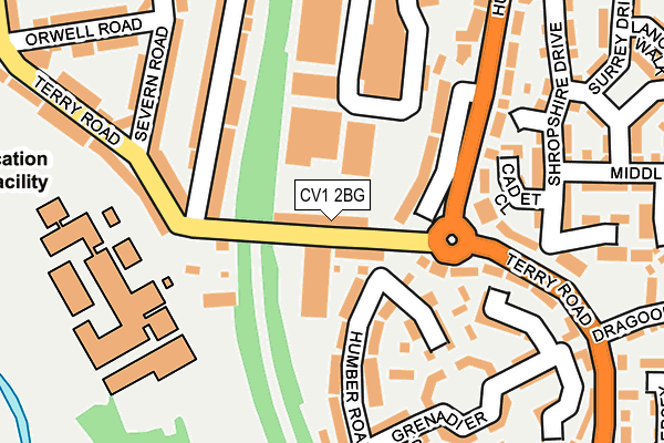 CV1 2BG map - OS OpenMap – Local (Ordnance Survey)