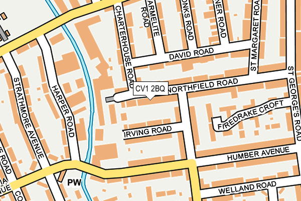 CV1 2BQ map - OS OpenMap – Local (Ordnance Survey)