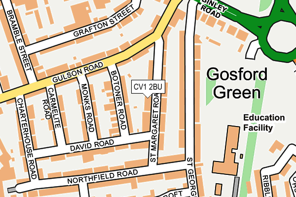 CV1 2BU map - OS OpenMap – Local (Ordnance Survey)