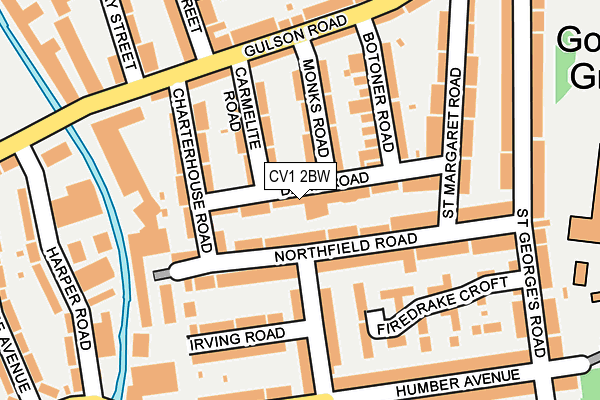 CV1 2BW map - OS OpenMap – Local (Ordnance Survey)