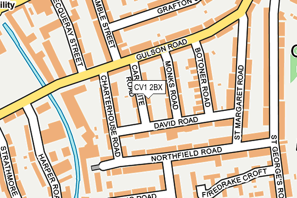 CV1 2BX map - OS OpenMap – Local (Ordnance Survey)