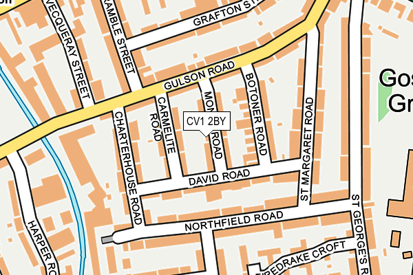 CV1 2BY map - OS OpenMap – Local (Ordnance Survey)