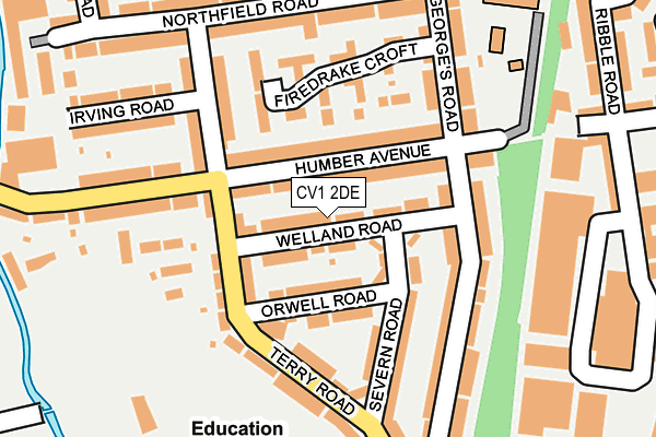 CV1 2DE map - OS OpenMap – Local (Ordnance Survey)