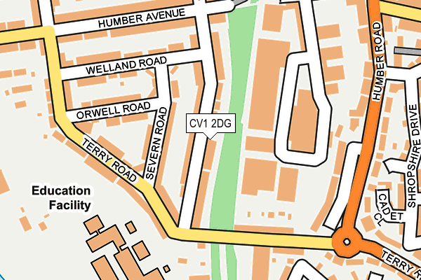 CV1 2DG map - OS OpenMap – Local (Ordnance Survey)