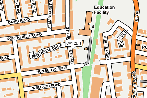 CV1 2DH map - OS OpenMap – Local (Ordnance Survey)