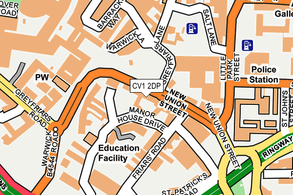 CV1 2DP map - OS OpenMap – Local (Ordnance Survey)