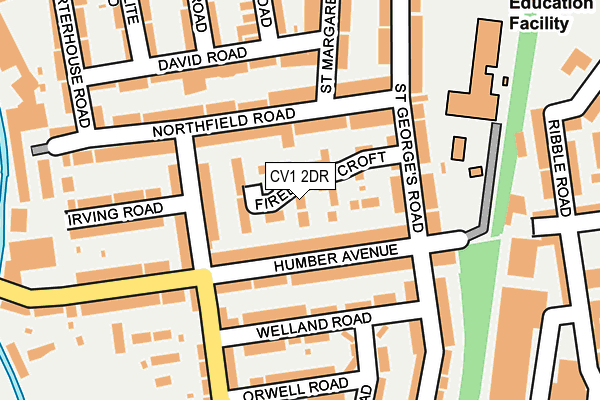 CV1 2DR map - OS OpenMap – Local (Ordnance Survey)