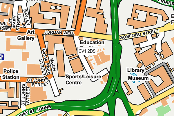 CV1 2DS map - OS OpenMap – Local (Ordnance Survey)