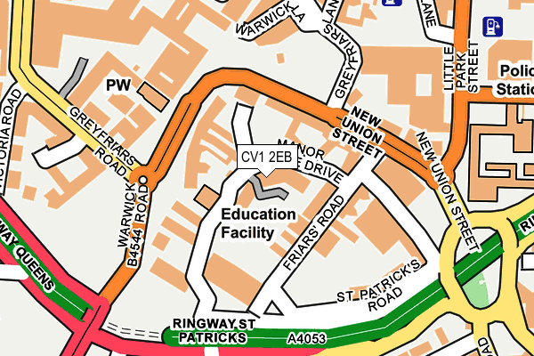 CV1 2EB map - OS OpenMap – Local (Ordnance Survey)