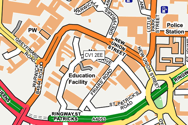 CV1 2EE map - OS OpenMap – Local (Ordnance Survey)