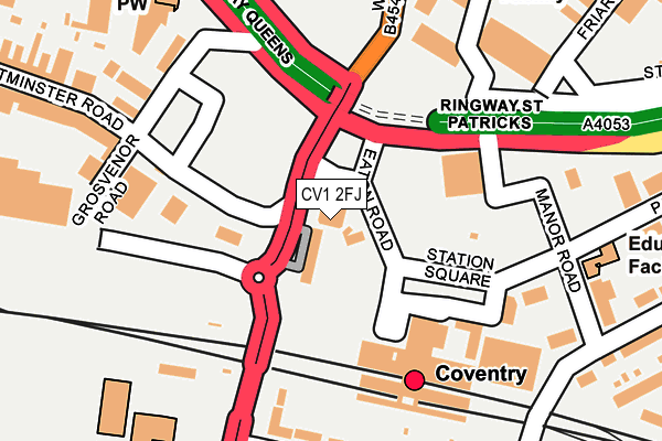 CV1 2FJ map - OS OpenMap – Local (Ordnance Survey)