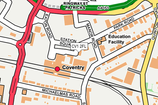 CV1 2FL map - OS OpenMap – Local (Ordnance Survey)