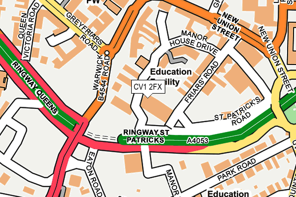 CV1 2FX map - OS OpenMap – Local (Ordnance Survey)